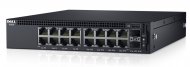 DELL Networking X1018 с веб-интерфейсом, 16 портов 1GbE и 2 порта 1GbE SFP, 3YPSNBD , 